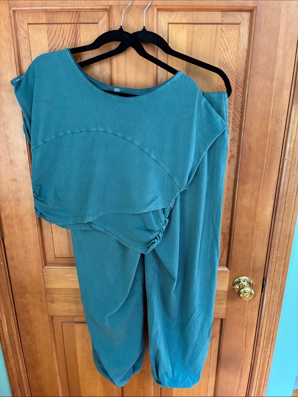 FP Movement by Free People Teal Lounge Jumpsuit Set